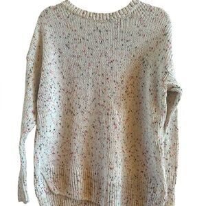 J.Jill‎ Women’s Size Small Cotton Knit Cream Speckled Crewneck Sweater